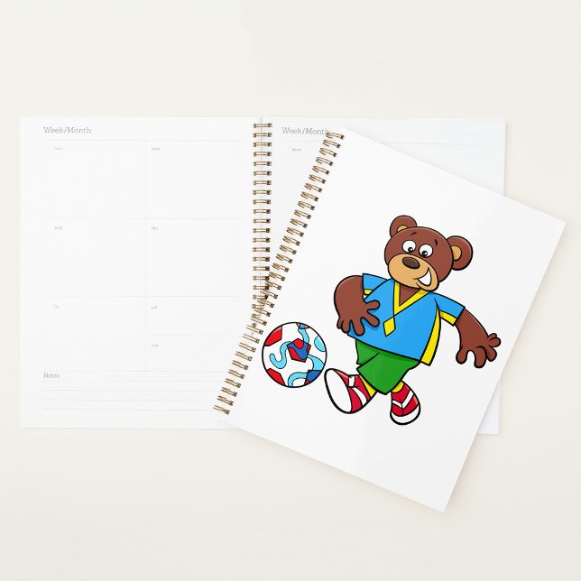 Ours de soccer jouant au football en tenue sportiv (Créateur téléchargé)