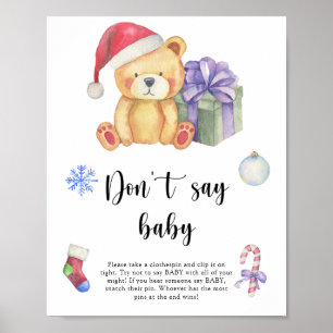 Ours d'hiver - Ne pas dire Poster bébé