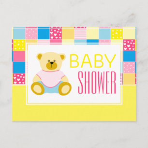 Ours d'or en écaille, Baby shower Invitation