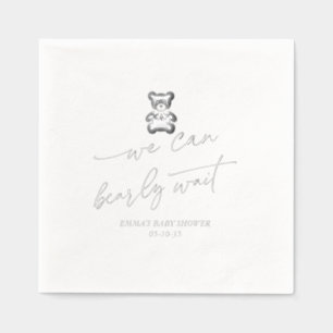Ours en argent à peine attendre - Fête de douche d