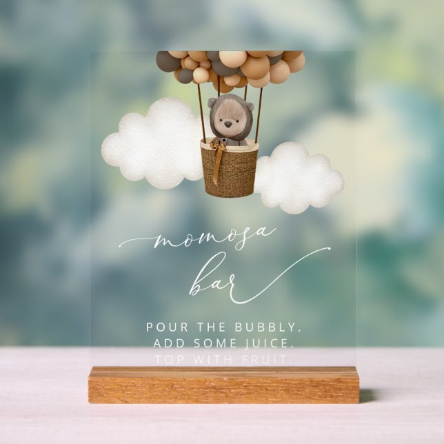 Ours En Conflit, Ballons Brown, Bar Momosa Baby sh (Neutre)