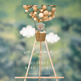 Ours En Conflit, Ballons Verts, Baby shower D'Accu