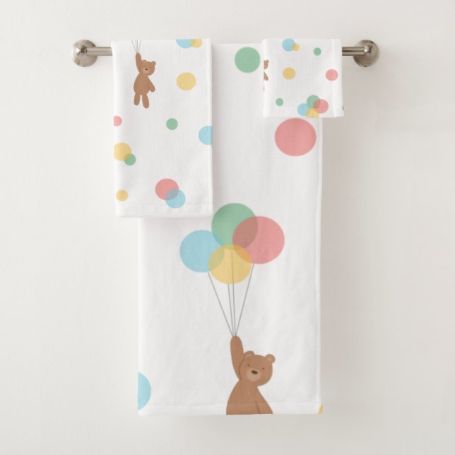 Ours en peluche avec ballons (En situation)