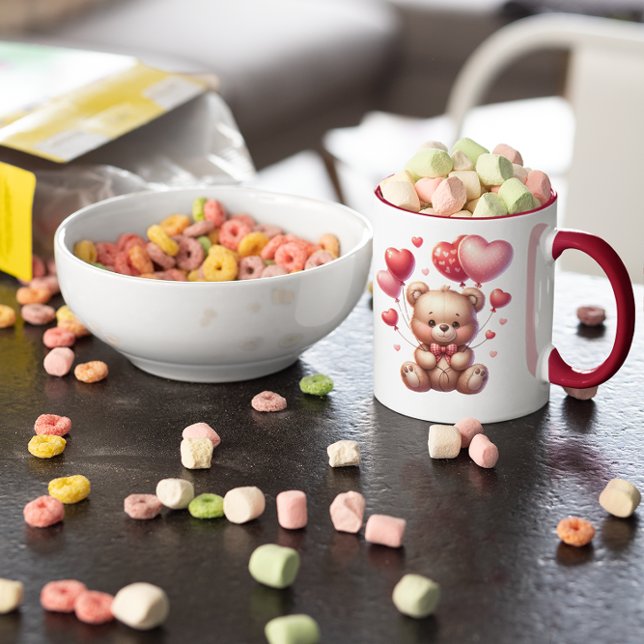 Ours en peluche avec ballons Mug de la Saint Valen (Créateur téléchargé)