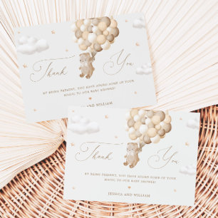 Ours en peluche avec Carte de remerciements à ball