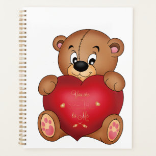 Ours en peluche avec coeur dire Bonjour Lovely
