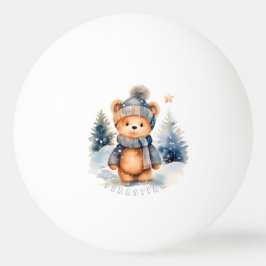 Ours en peluche dans la forêt, personnalisé tischtennisball