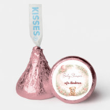 ours en peluche floral rose pâle