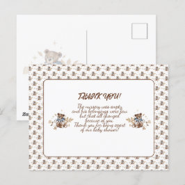 Ours en peluche marron C'est un garçon ! Carte de 