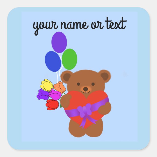 Ours en peluche mignon #4-2 Stickers (Devant)