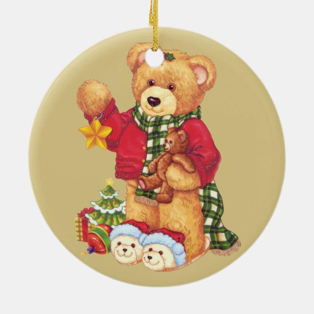 Ours en peluche mignon Ornement de Noël (Dos)