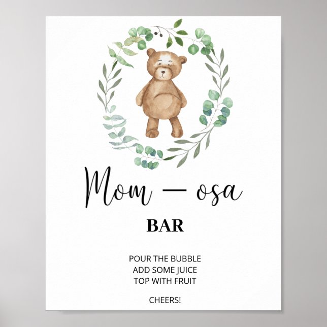Ours en peluche \ Mon-osa bar Poster (Devant)