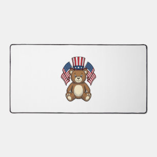 Ours en peluche patriotique vintage vecteur concep