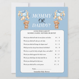 Ours en peluche pour Baby Shower Invitation Maman 