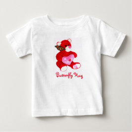 Ours en peluche rouge vif, papillon et T-shirt LOV
