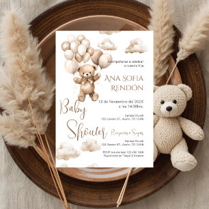 Ours Espagnol Baby shower Invitation fille