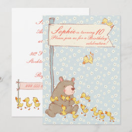 Ours et colliers Enfants Invitation Anniversaire