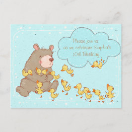 Ours et colliers Enfants Invitation Anniversaire