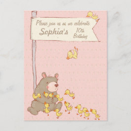 Ours et colliers Enfants Invitation Anniversaire