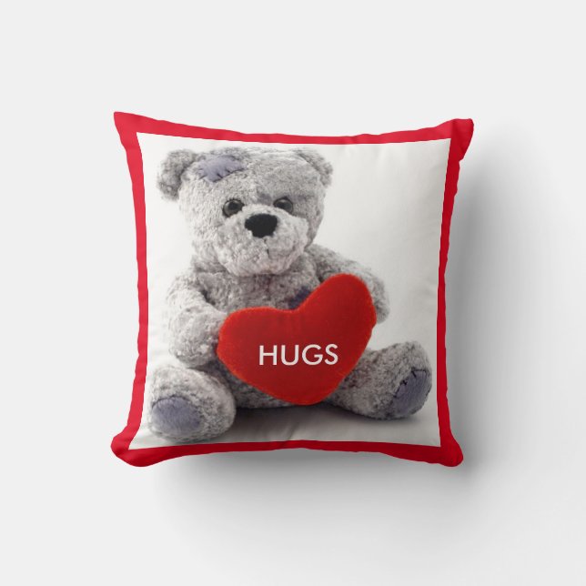 Ours gris avec coeur Valentine Coussin (Recto)
