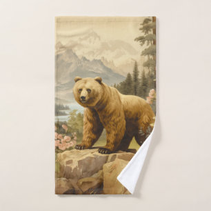 Ours grizzli majestueux dans la forêt