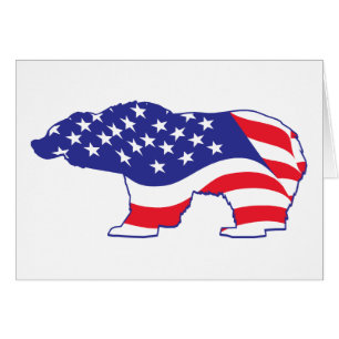 Ours grizzli patriotique