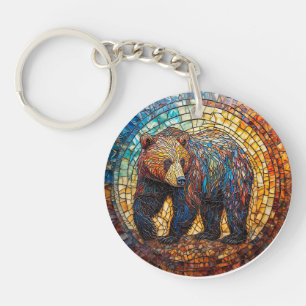Ours Grizzly dans un design artistique