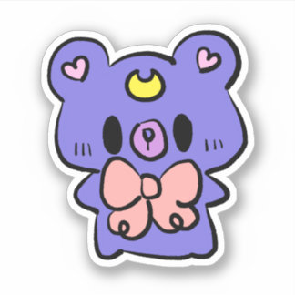 Ours lunaire mignon autocollant Kawaii pour filles