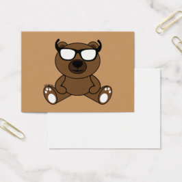 Ours marron Cool personnalisable avec lunettes de