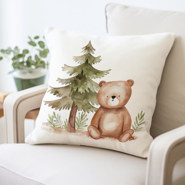 Ours mignon avec Coussin d'arbre à pin, Animal de  (Créateur téléchargé)