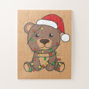 Ours Noël Animaux d'hiver Ours Jigsaw Puzzle
