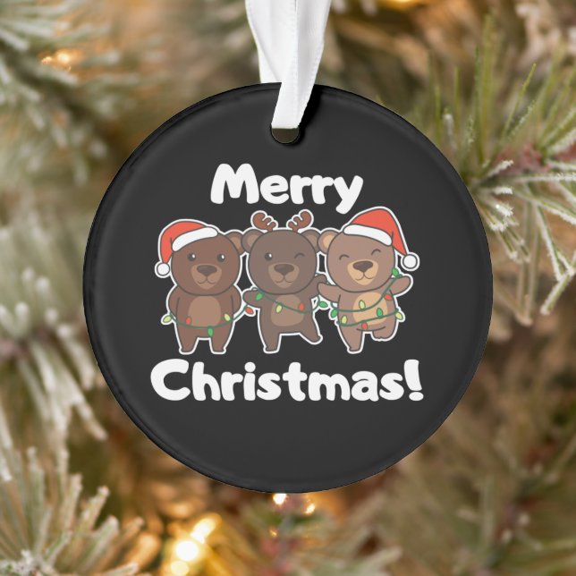 Ours Noël Animaux Ours Joyeux Noël (Arbre)