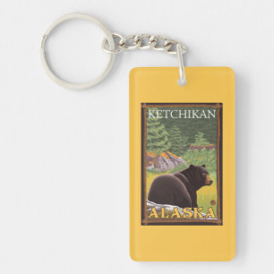 Ours noir dans la forêt - Ketchikan, Alaska