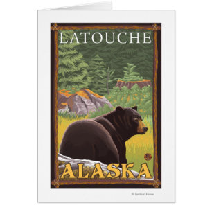 Ours noir en forêt - Latouche, Alaska