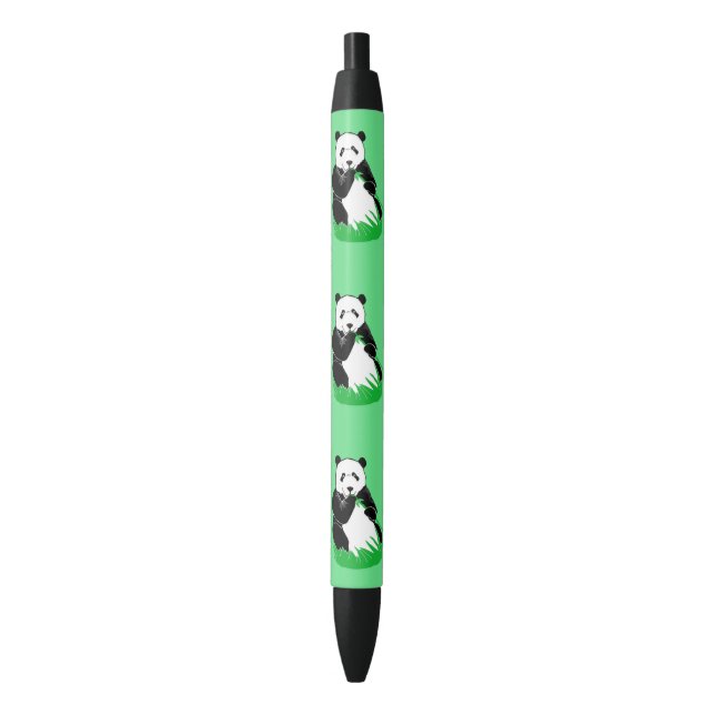 Ours panda verts et stylos noirs (devant Vertical)