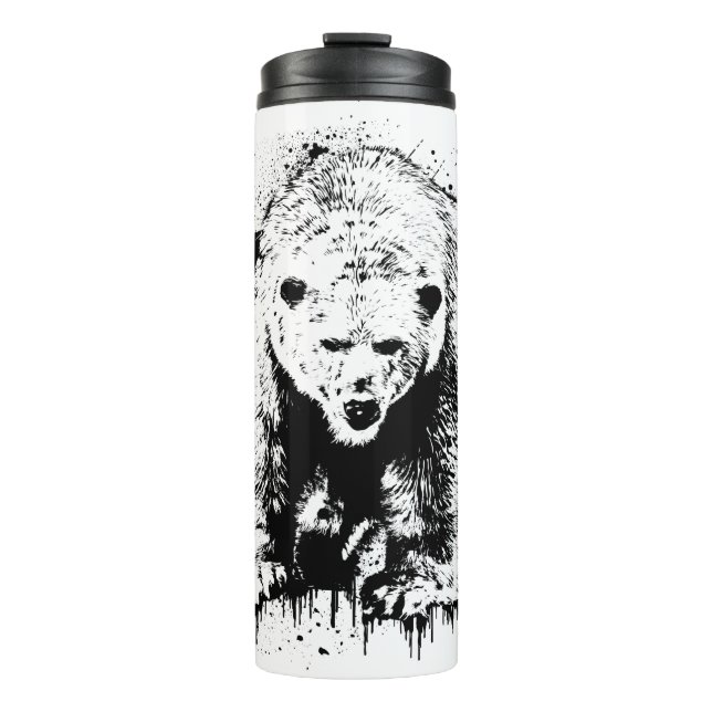 Ours Polaire Animal Vie Sauvage Nature Aventure Thermosbecher (Vorderseite)