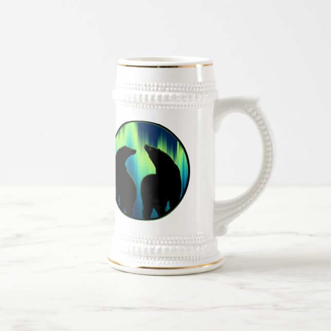 Ours polaire Art Bière Mug Premières nations Ours  (Droite)