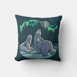Ours polaire Art Coussin Mère w. Coussin bébé ours