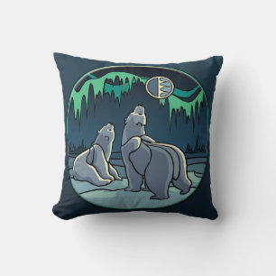 Ours polaire Art Coussin Mère w. Coussin bébé ours