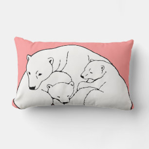 Ours polaire Art Coussin Mère w. Coussin bébé ours