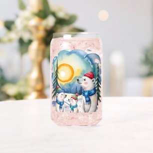 Ours polaire d'hiver Noël de famille