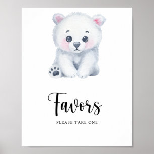 Ours polaire d'hiver - Poster des Faveurs