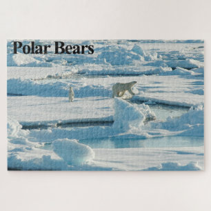 Ours polaire et casse-tête à puzzle