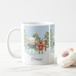 Ours polaire et chevreuils de Skis tasse personnal