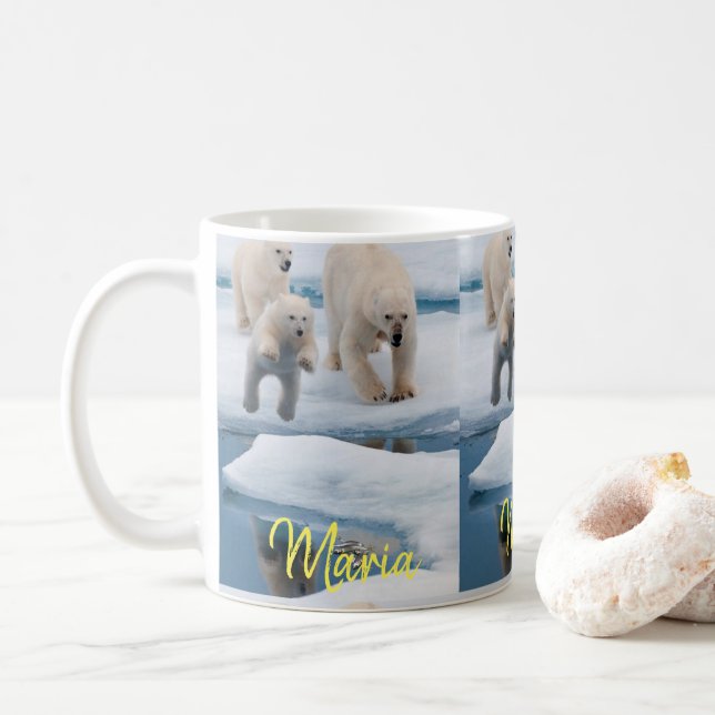 Ours polaire Iceburg Mug (Avec donut)