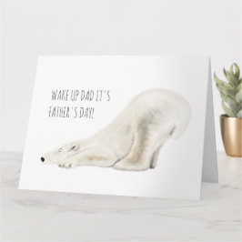 Ours polaire illustré câlin, carte de la fête des