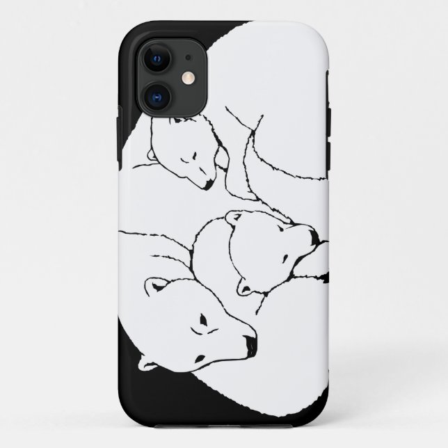 Ours polaire IPhone 5 Coque Faune Art Ours Cadeaux (Dos)