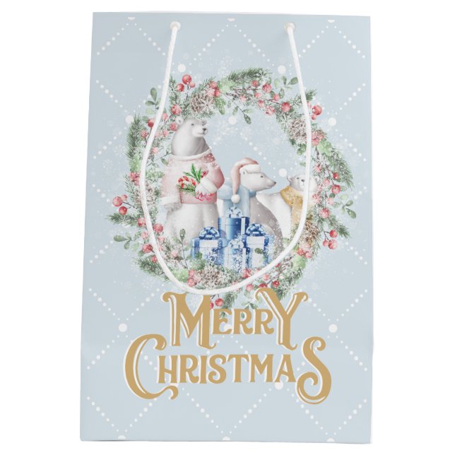 Ours polaire Joyeux cadeau de Noël sac (Dos)