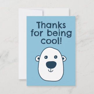 Ours polaire mignon "Merci d'être cool" Merci