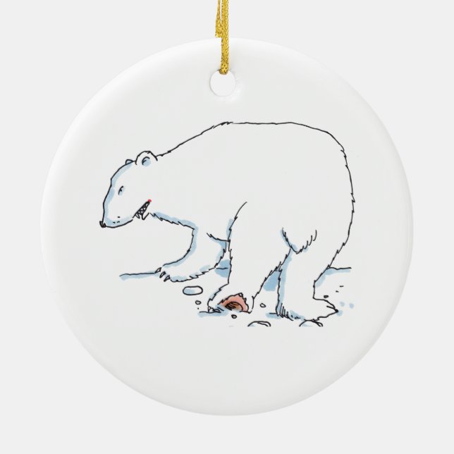 Ours polaire ornement céramique (Dos)